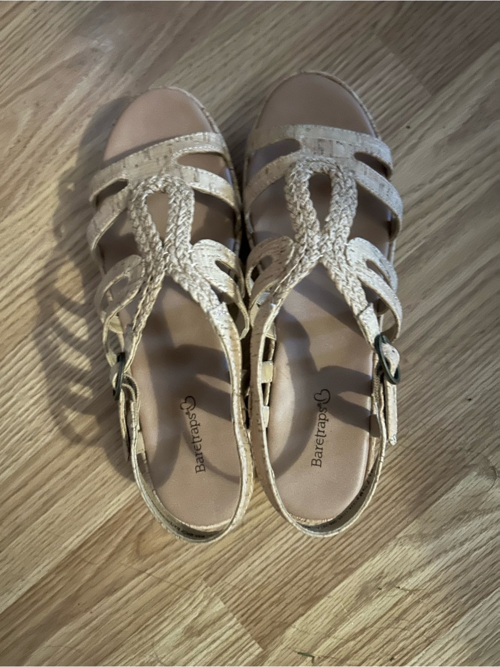 BareTraps Braided Strappy Sandals in Cork